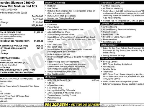 Used 2021 Chevrolet Silverado 2500 Custom w/ Custom Value Package AWD/4WD image 2