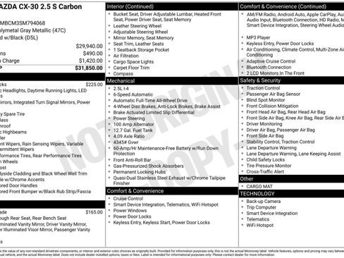 Used 2025 MAZDA CX-30 AWD 2.5 S w/ Preferred Package image 27