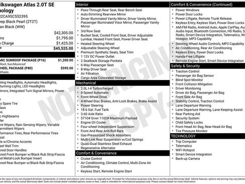 Used 2025 Volkswagen Atlas SE w/ Panoramic Sunroof Package FWD image 14