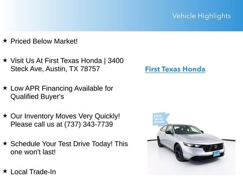 Certified 2025 Honda Accord SE image 9
