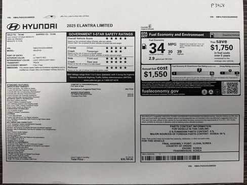 Used 2025 Hyundai Elantra Limited FWD image 29