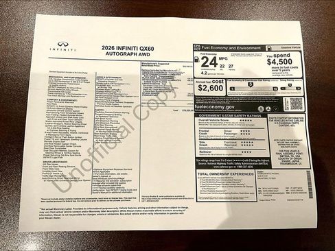 New 2026 INFINITI QX60 Autograph AWD/4WD image 41