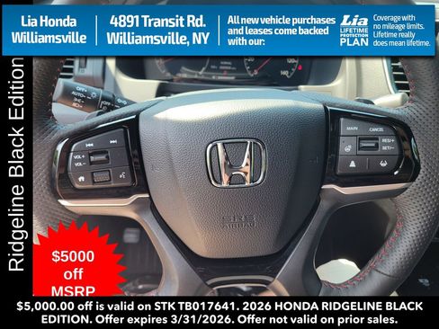 New 2026 Honda Ridgeline Black Edition image 18