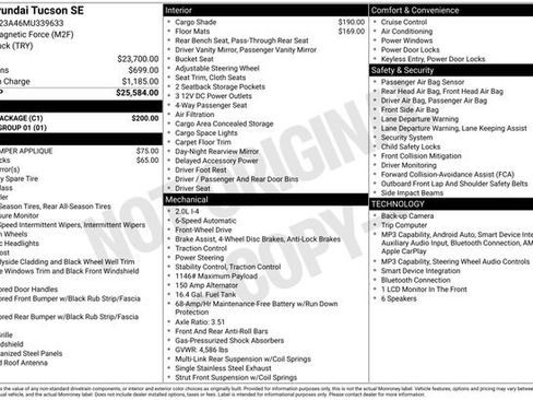 Used 2021 Hyundai Tucson SE w/ Cargo Package FWD image 6