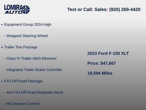 Used 2023 Ford F150 XLT w/ Equipment Group 302A High AWD/4WD image 8