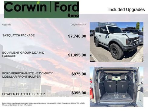 Used 2023 Ford Bronco Big Bend w/ Sasquatch Package AWD/4WD image 3
