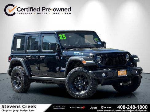 Certified 2025 Jeep Wrangler Unlimited Sport S 4xe AWD/4WD image 1