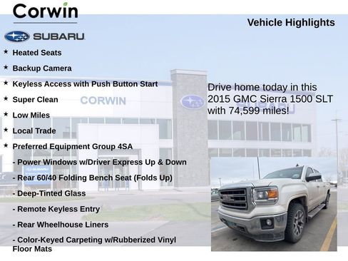 Used 2015 GMC Sierra 1500 SLT w/ SLT Crew Cab Value Package image 6