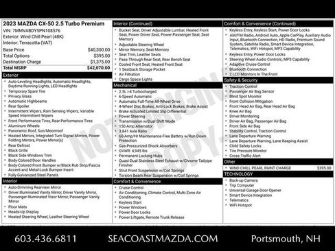 Used 2023 MAZDA CX-50 AWD 2.5 Turbo w/ Premium Pkg image 29