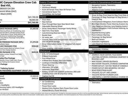 New 2025 GMC Canyon Elevation w/ Convenience Package image 39