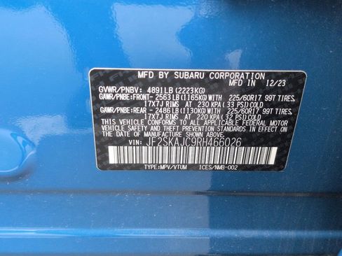 Certified 2024 Subaru Forester Wilderness AWD/4WD image 2