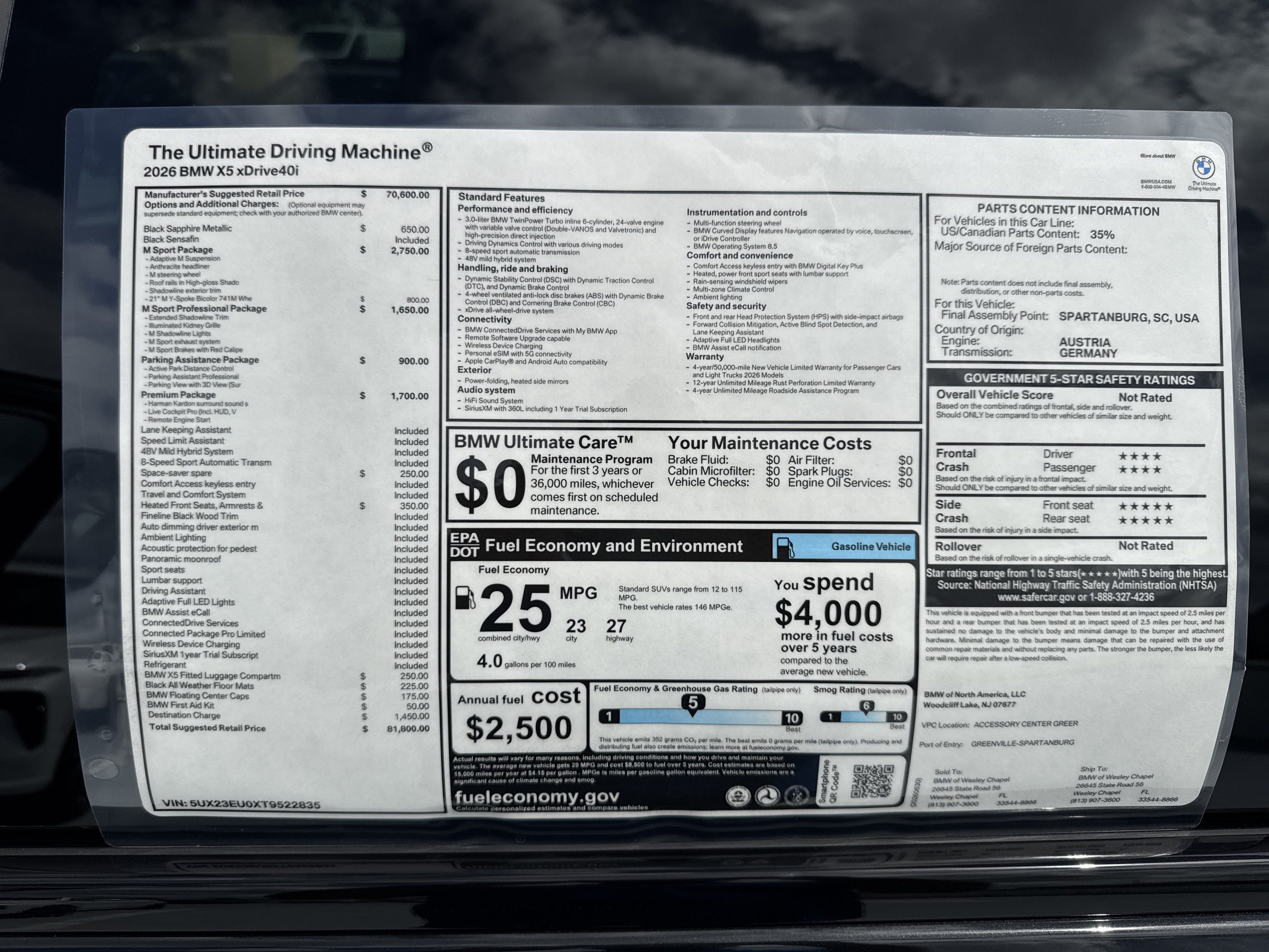 New 2026 BMW X5 xDrive40i w/ M Sport Package AWD/4WD image 26