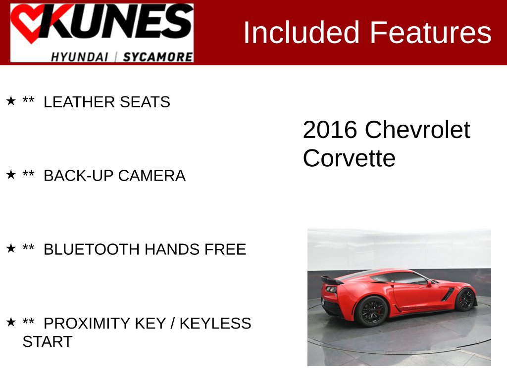 Used 2016 Chevrolet Corvette Z06 w/ 2LZ Preferred Equipment Group RWD image 2