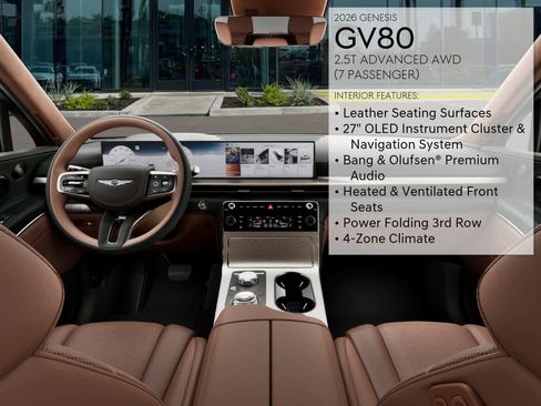 New 2026 Genesis GV80 2.5T Advanced AWD/4WD image 17