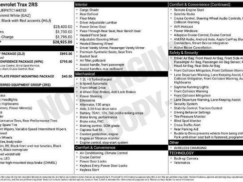 New 2026 Chevrolet Trax RS w/ Sunroof Package FWD image 2