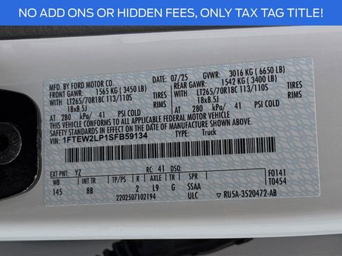 New 2025 Ford F150 STX w/ Equipment Group 201A FX4 image 30