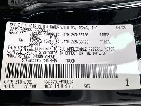 New 2026 Toyota Tundra Limited AWD/4WD image 21