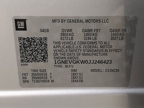 Used 2018 Chevrolet Traverse LT w/ LPO, Cargo Package image 33