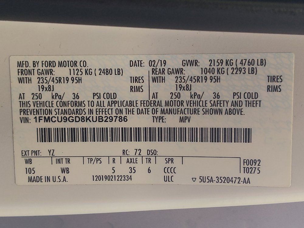 Used 2019 Ford Escape SE AWD/4WD image 33