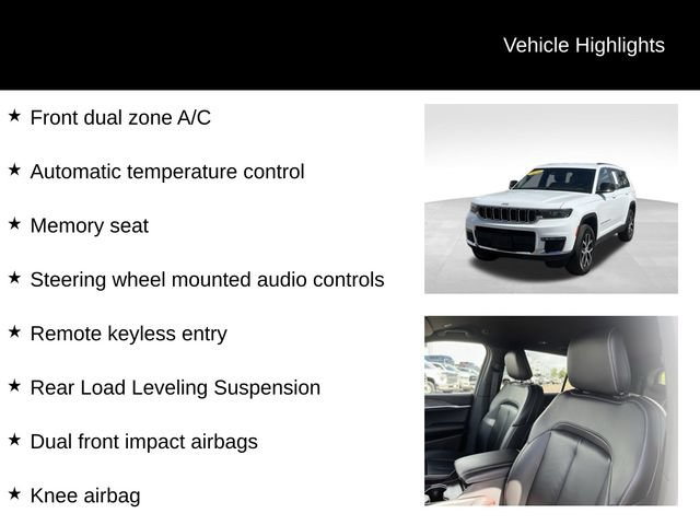 Used 2025 Jeep Grand Cherokee L Limited w/ Trailer Tow Package AWD/4WD image 14