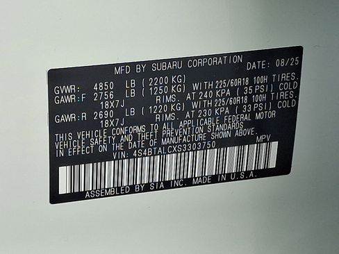 Certified 2025 Subaru Outback Onyx Edition image 27