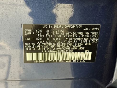 Used 2021 Subaru Ascent Touring w/ Popular Package #2A image 30