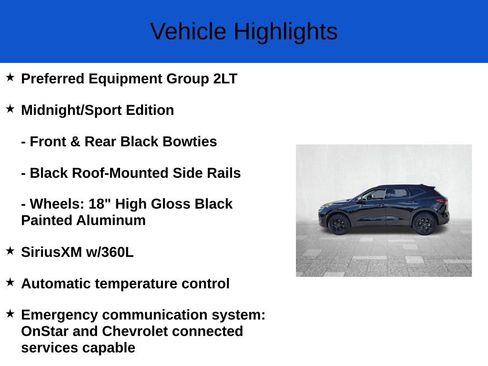 New 2025 Chevrolet Blazer LT w/ Midnight/Sport Edition image 2