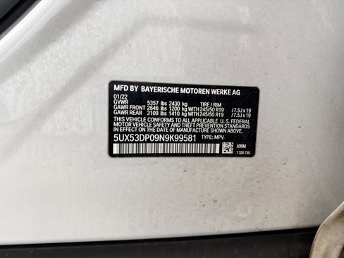 Used 2022 BMW X3 xDrive30i w/ Premium Package 2 image 9