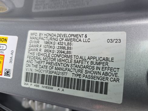 Certified 2023 Honda Accord EX image 34