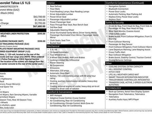 New 2026 Chevrolet Tahoe LS AWD/4WD image 27