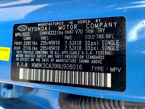 Used 2022 Hyundai Kona N Line AWD/4WD image 22