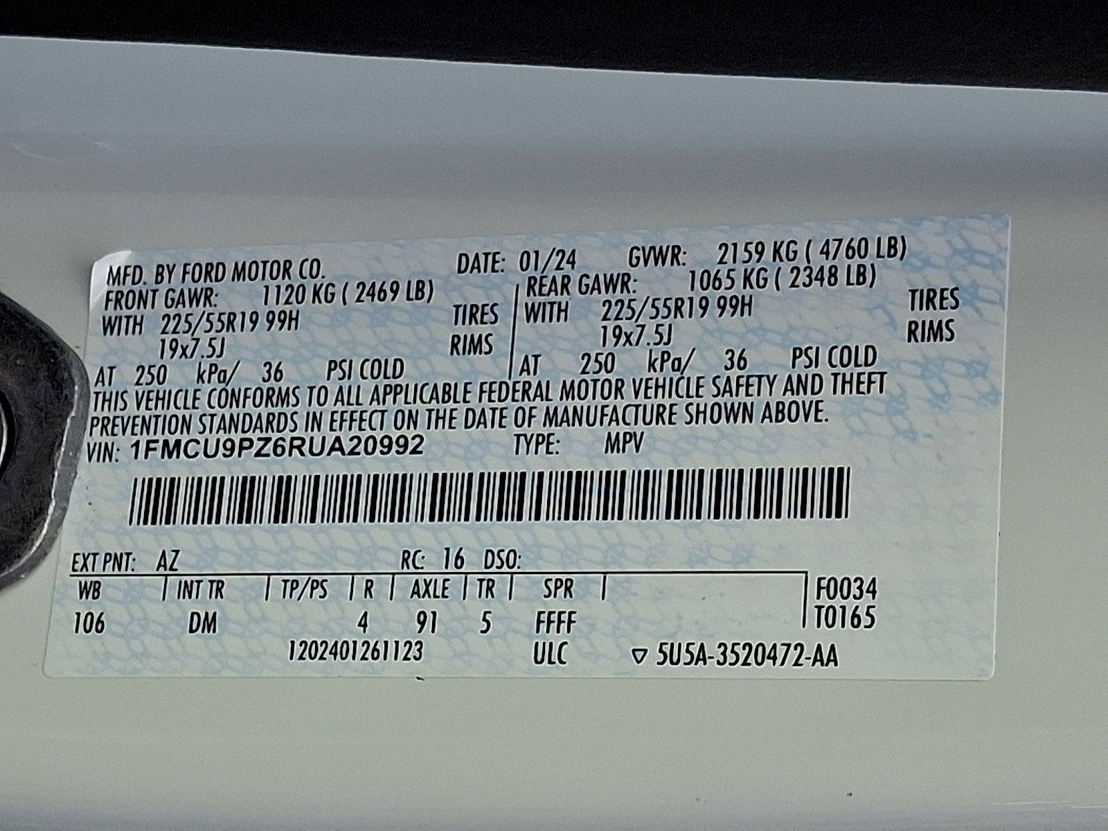 Certified 2024 Ford Escape ST-Line Elite w/ Premium Technology Package AWD/4WD image 27