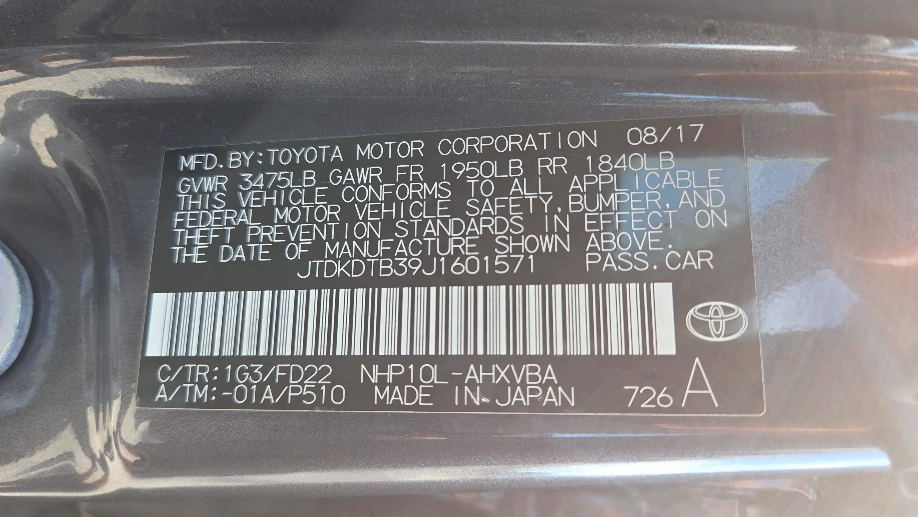 Used 2018 Toyota Prius C One FWD image 20