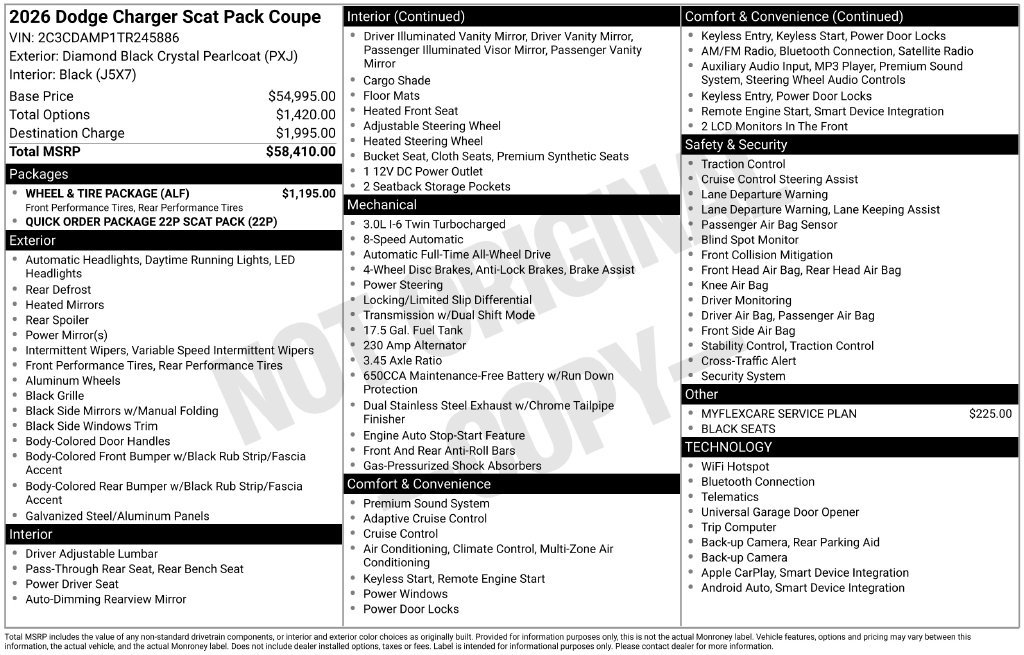 New 2026 Dodge Charger Scat Pack w/ Wheel & Tire Package AWD/4WD image 34