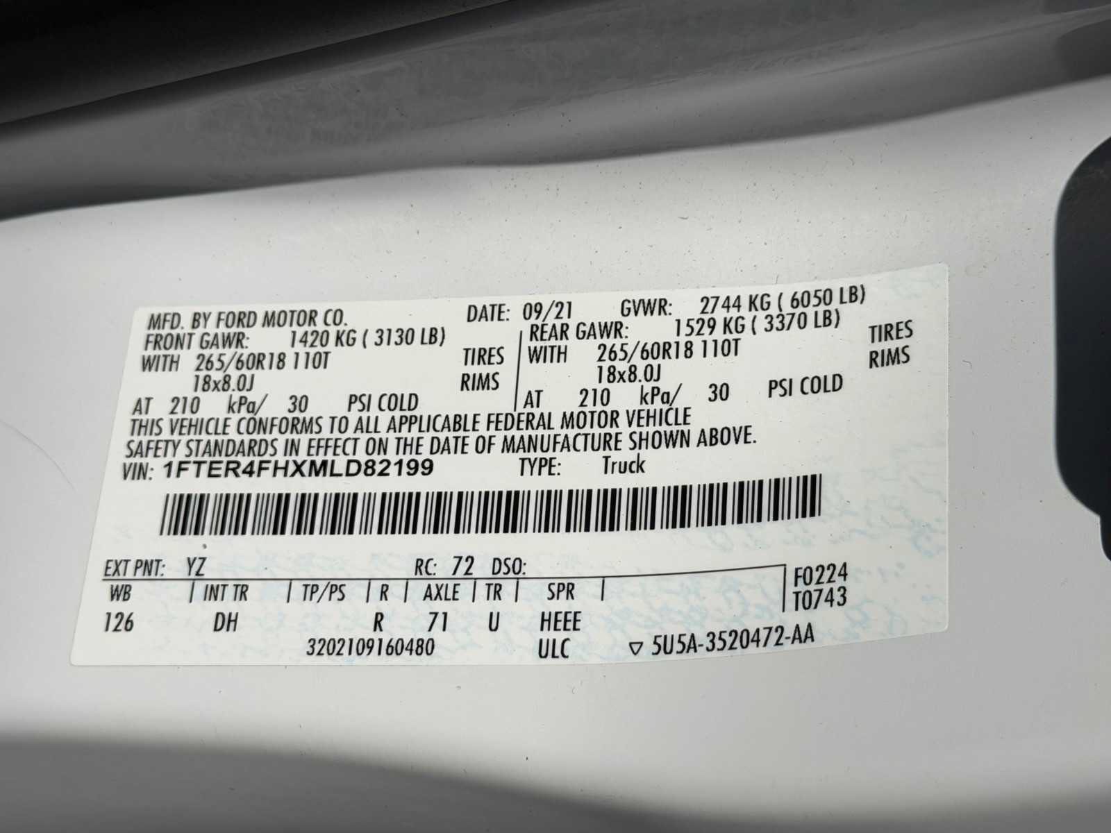 Used 2021 Ford Ranger Lariat w/ Equipment Group 501A High AWD/4WD image 36