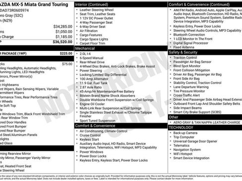 Certified 2024 MAZDA MX-5 Miata Grand Touring w/ Weather Package RWD image 2
