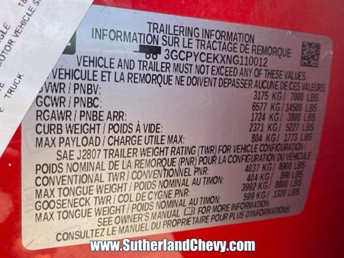 Used 2022 Chevrolet Silverado 1500 Custom Trail Boss AWD/4WD image 42