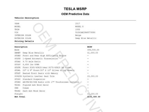 Used 2017 Tesla Model X 100D AWD/4WD image 2