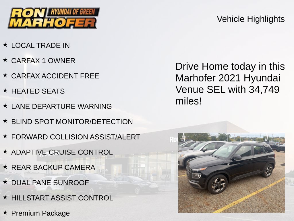 Used 2021 Hyundai Venue SEL w/ Premium Package FWD image 13