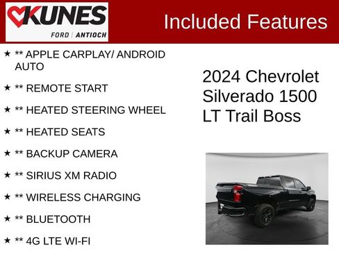Used 2024 Chevrolet Silverado 1500 LT Trail Boss w/ Convenience Package II AWD/4WD image 3