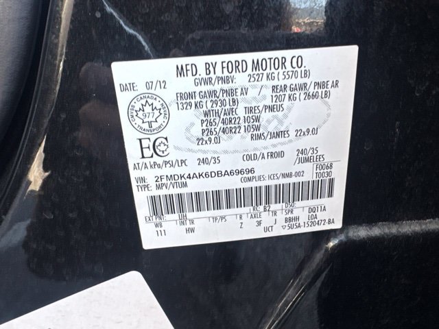 Used 2013 Ford Edge Sport w/ Canadian Touring Pkg AWD/4WD image 5