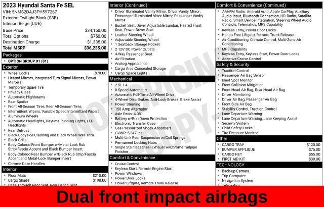 Used 2023 Hyundai Santa Fe SEL AWD/4WD image 29