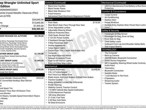 Used 2022 Jeep Wrangler Unlimited Sport AWD/4WD image 5