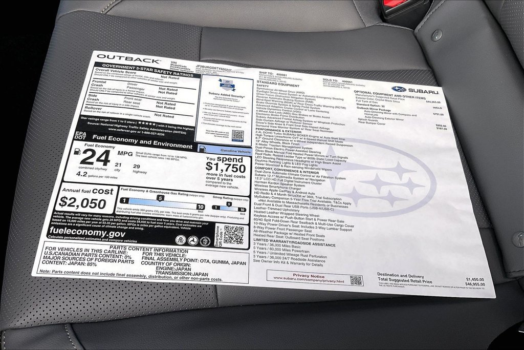 New 2026 Subaru Outback Limited XT AWD/4WD image 17