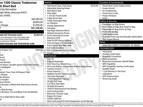 Used 2024 RAM 1500 Tradesman w/ Tradesman SXT Package AWD/4WD image 4
