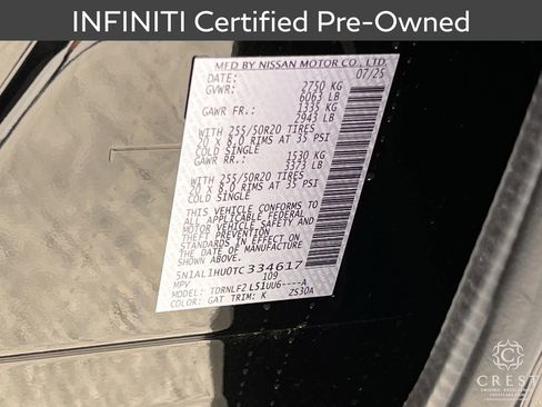 Certified 2026 INFINITI QX60 Autograph w/ Dark Cargo Package image 33