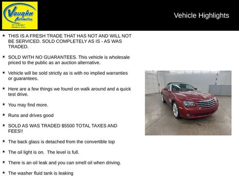 Used 2005 Chrysler Crossfire Limited image 2