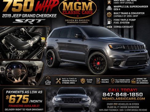 Used 2019 Jeep Grand Cherokee SRT AWD/4WD image 1