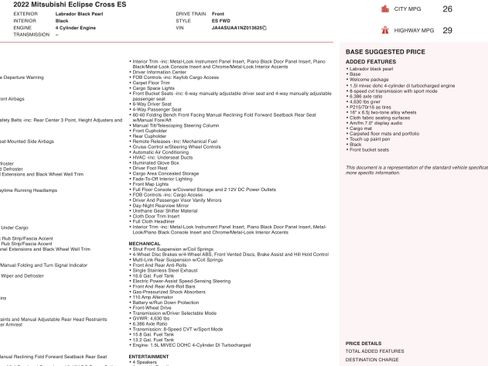 Used 2022 Mitsubishi Eclipse Cross ES image 2