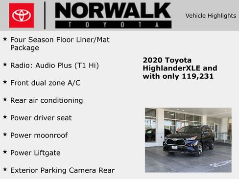 Certified 2020 Toyota Highlander XLE AWD/4WD image 10